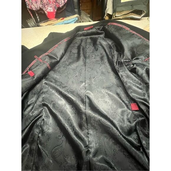 Adolfo Mens Slim Fit * Black * Blazer Sz 44 NWT - Picture 9 of 10